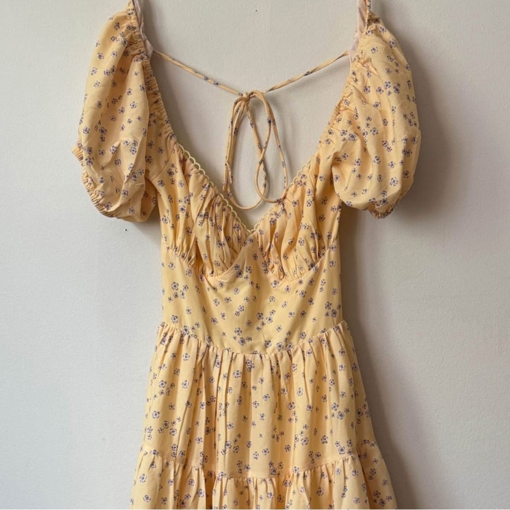 Princess Polly Dani Yellow Floral Dress